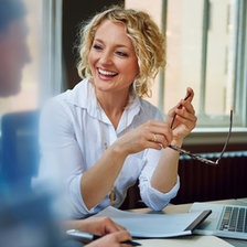 A person discussing a support plan